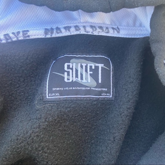 Swift PacSun Black White Zip Up Hooded Sweatshirt - Picture 7 of 9